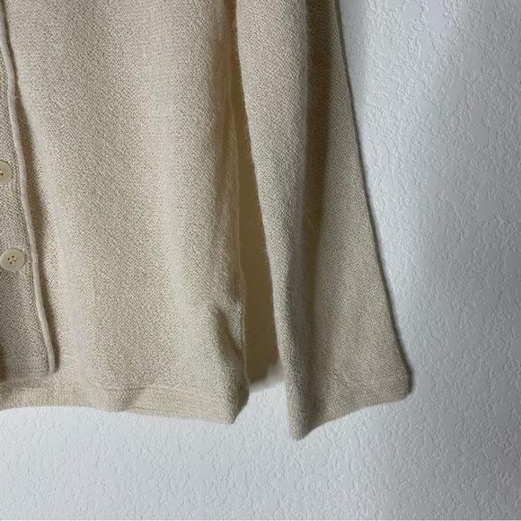 Peruvian connection womens cream 100% alpaca button up cardigan S - Picture 3 of 7